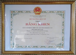 Medical charities by Vietnam Pure Land Buddhist Association 